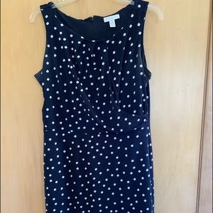 Navy blue and white dress